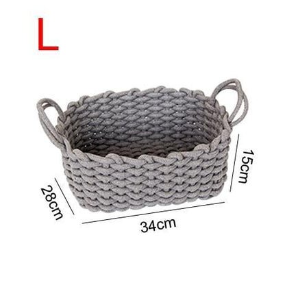 Panier à Linge Design au Crochet Gris