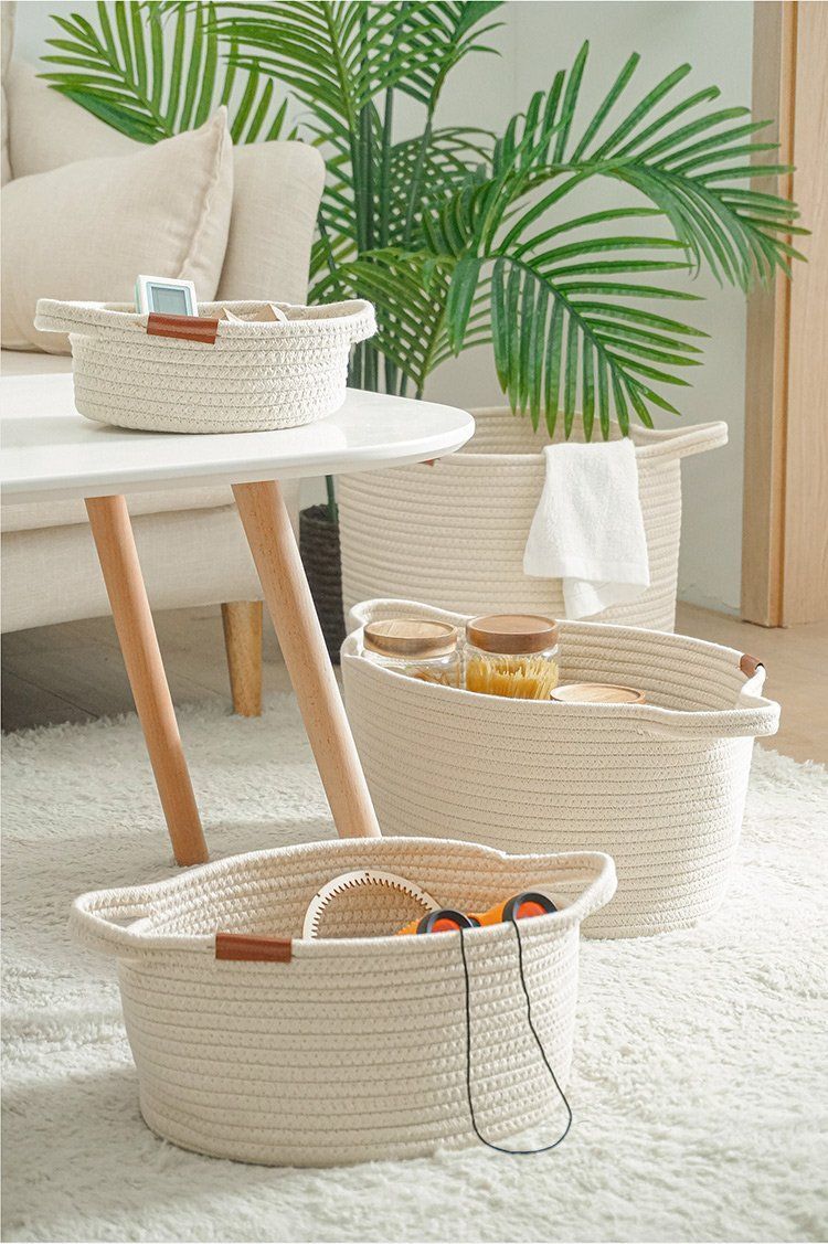 Panier à Linge Design au Crochet pour Salle de Bain