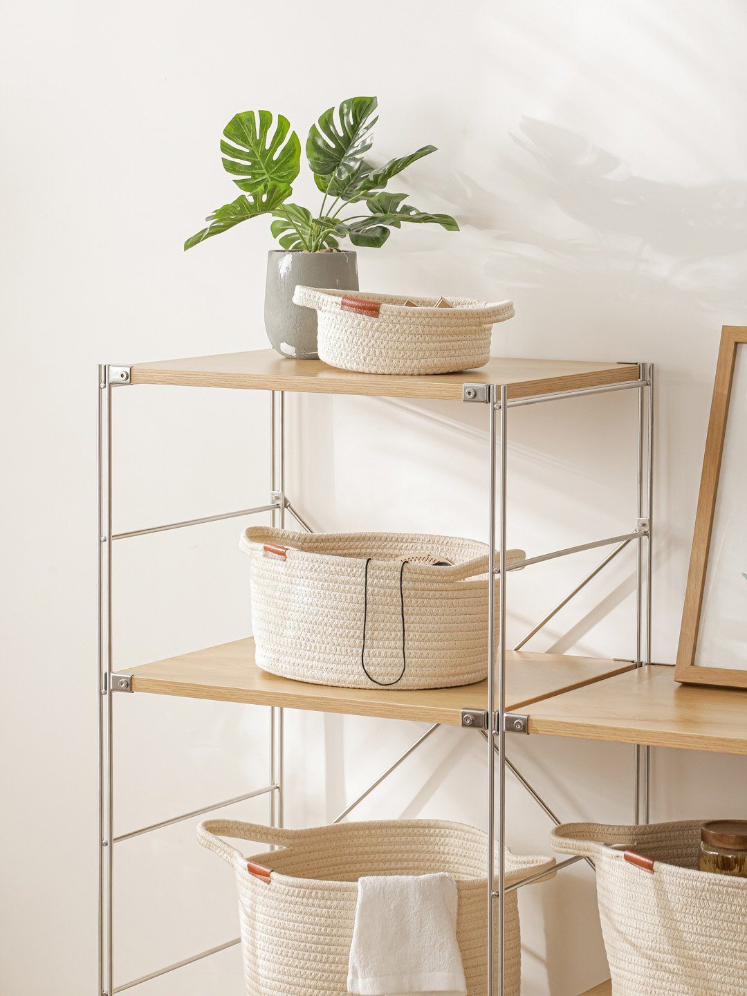 Panier à Linge Design au Crochet pour Salle de Bain