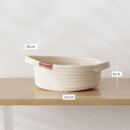 panière taille salle au crochet blanc