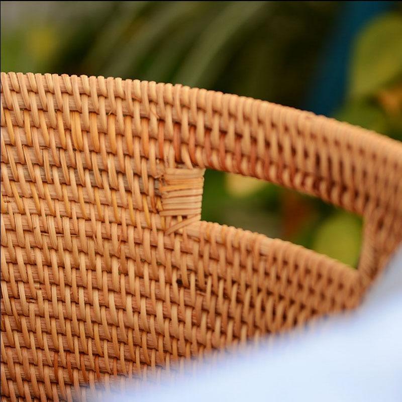 Panier à Linge Design  Bambou Tressé à la Main