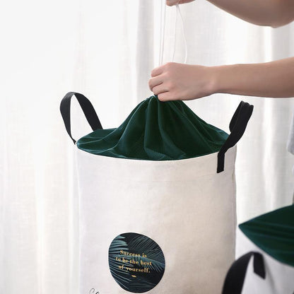 Panier à Linge Design Blanc Scandinave