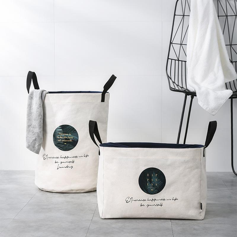 Panier à Linge Design Blanc Scandinave
