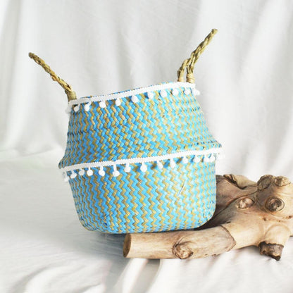 Panier à Linge Design Bleu Turquoise
