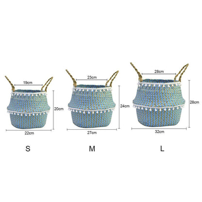 Panier à Linge Design Bleu Turquoise