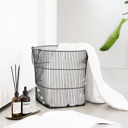 Panier à Linge Design Carré en Métal Captio