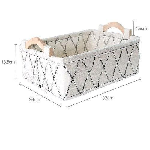 Panier à Linge Design Contemporain Feutre Blanc