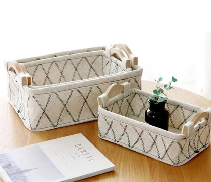 Panier à Linge Design Contemporain Feutre Blanc