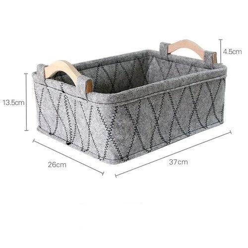 Panier à Linge Design Contemporain Feutre Gris