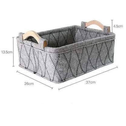 Panier à Linge Design Contemporain Feutre Gris
