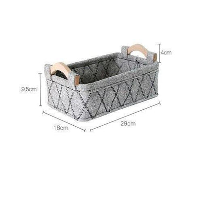 panier contemporain feutre gris petite taille