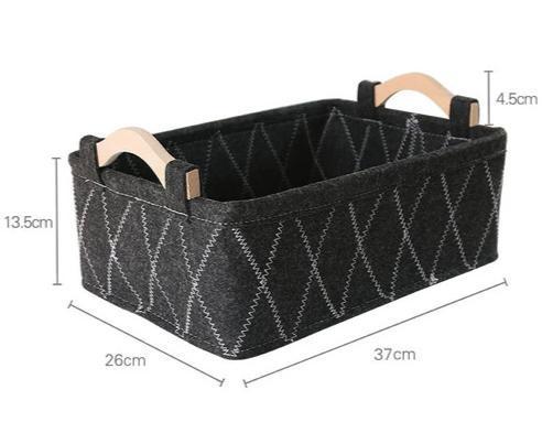 Panier à Linge Design Contemporain Feutre noir