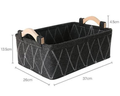 Panier à Linge Design Contemporain Feutre noir