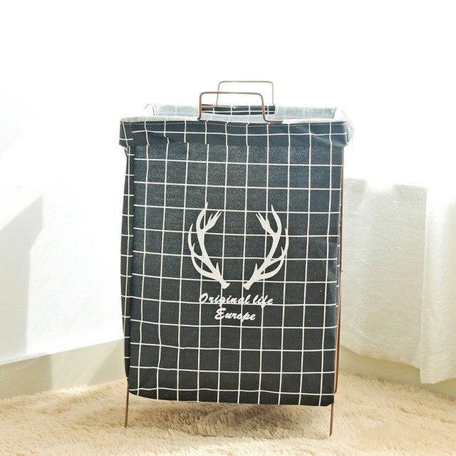 Panier à Linge Design Contemporain Gris
