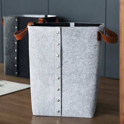 Panier à Linge Design Contemporain Rangement en Feutre