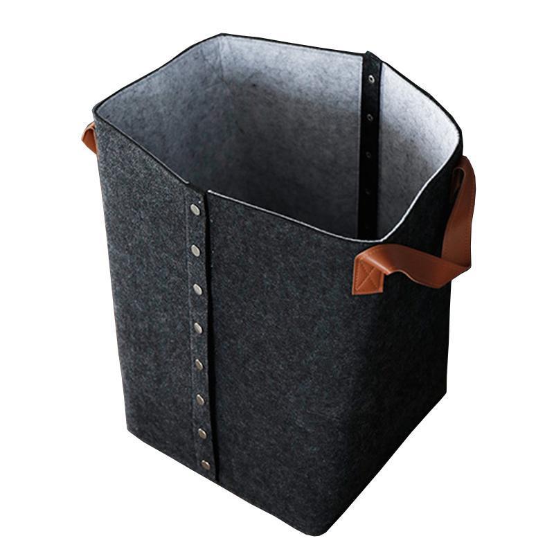 Panier à Linge Design Contemporain Rangement en Feutre
