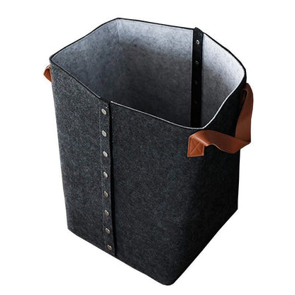 Panier à Linge Design Contemporain Rangement en Feutre