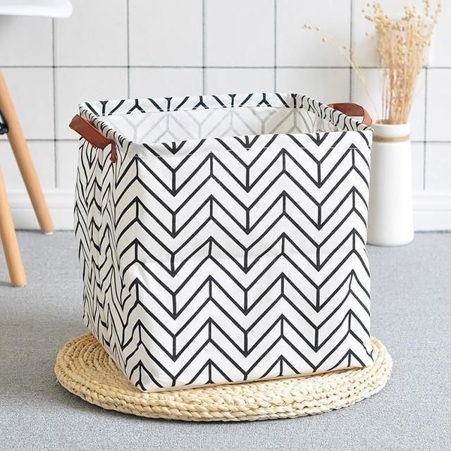 panier à linge cube blanc