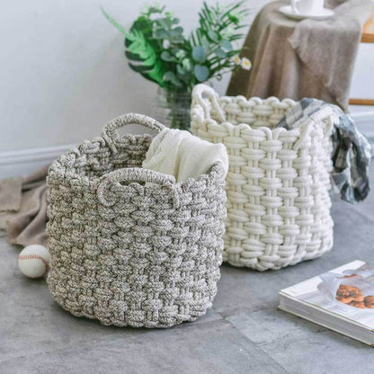 Panier à Linge Design en Tricot