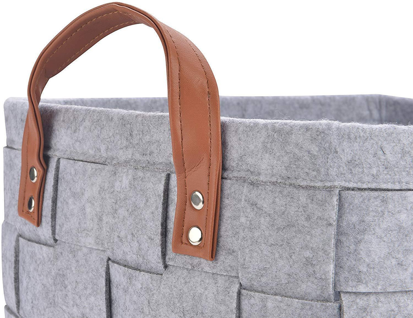 Panier à Linge Design Gris Feutre de Laine