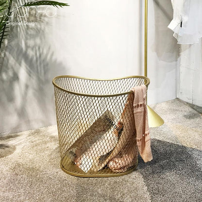 Panier à Linge Design Or Ovalis