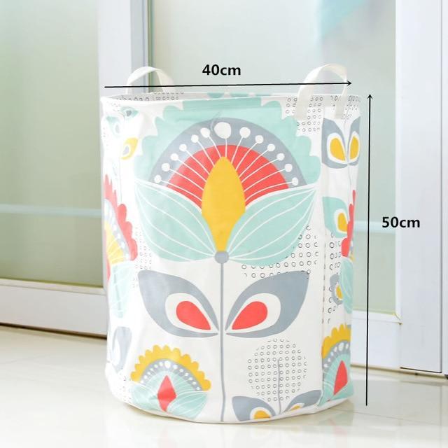 Panier à Linge Design Orchidée Pastels