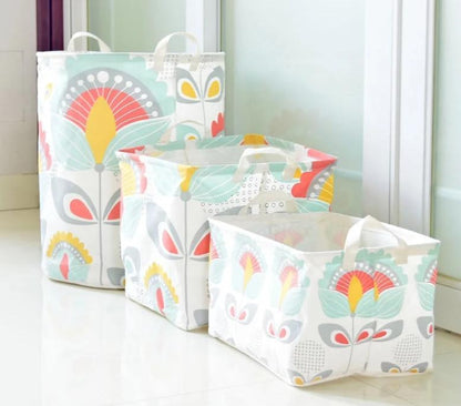 Panier à Linge Design Orchidée Pastels
