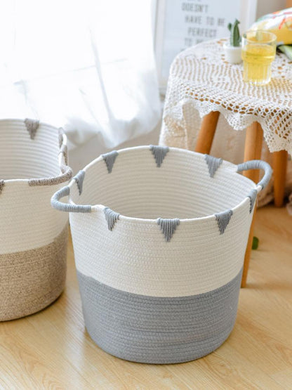 Panier à Linge Design Pratique en Coton Tressé