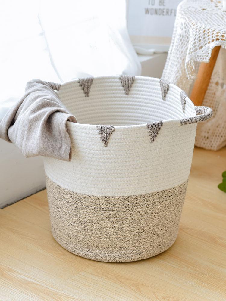 Panier à Linge Design Pratique en Coton Tressé