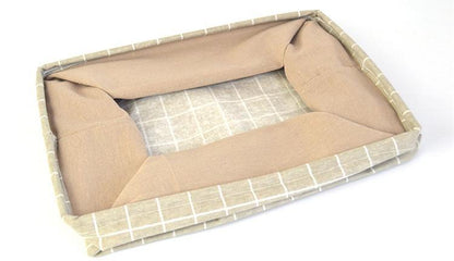 Panier à Linge Design Taupe Rayé