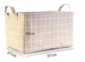 Panier à Linge Design Taupe Rayé
