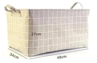 Panier à Linge Design Taupe Rayé