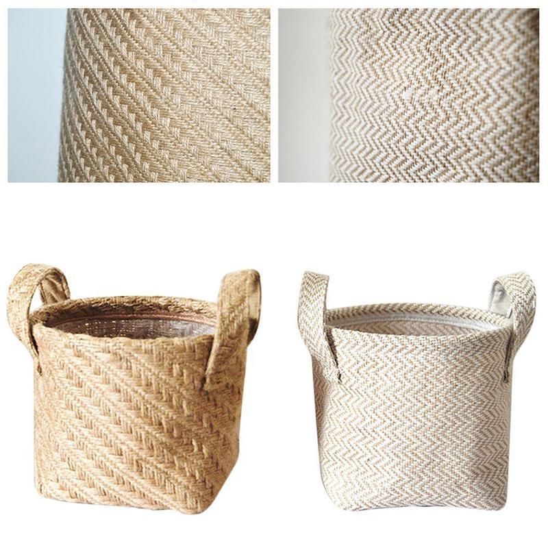 Panier à Linge Design Tissé en Lin