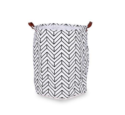 Panier à Linge Design Tissu Strié