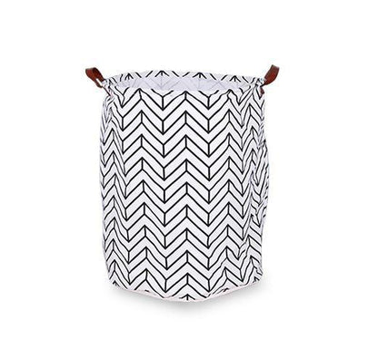 Panier à Linge Design Tissu Strié