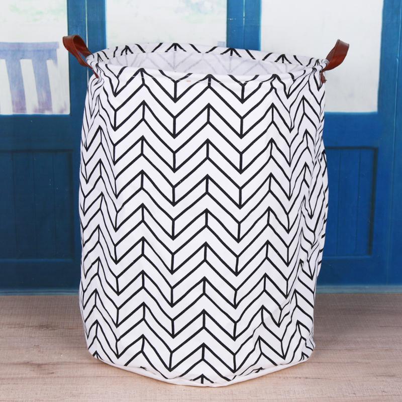 Panier à Linge Design Tissu Strié