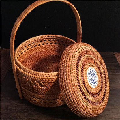 Panier à Linge Design Vietnamien Tressé