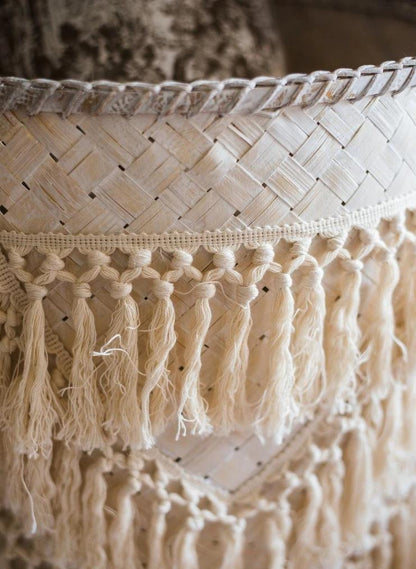 Panier à Linge en Bambou Artisanal Grädde Vitt