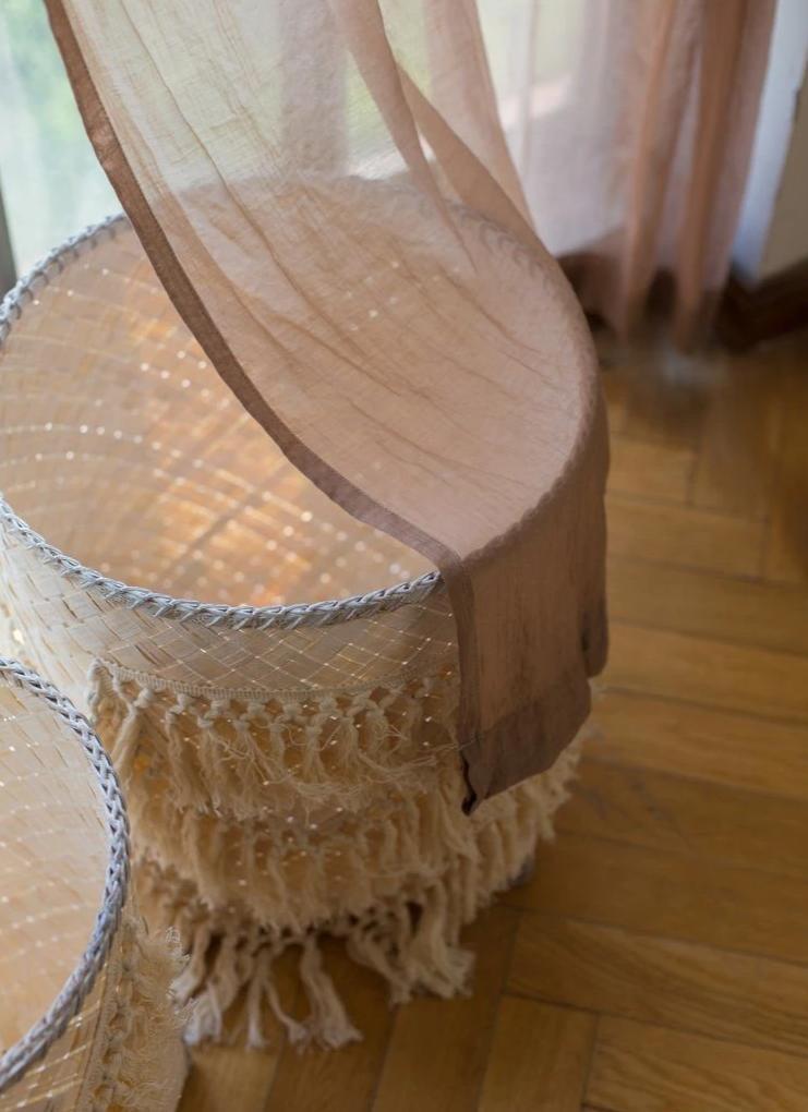 Panier à Linge en Bambou Artisanal Grädde Vitt