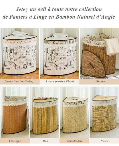 Panier à Linge en Bambou Corbeille Classique