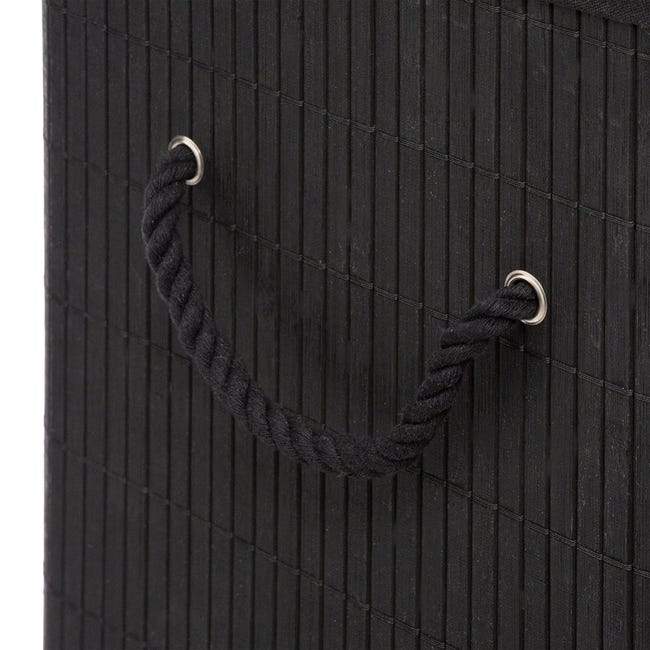 Panier à Linge en Bambou Noir