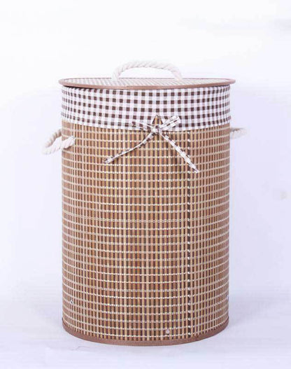 Panier à Linge en Bambou Rond Nordic
