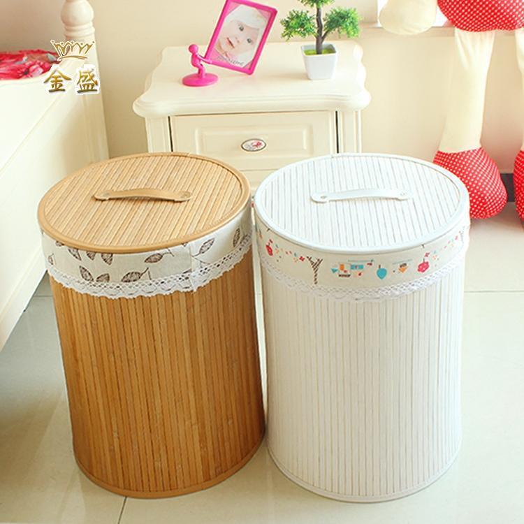 Panier à Linge en Bambou Salle de Bain Chic