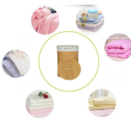 Panier à Linge en Bambou Salle de Bain Chic