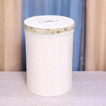 panier en bambou de salle de bain 