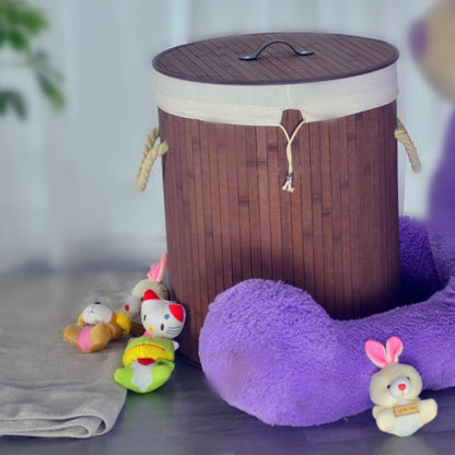 Panier à Linge en Bambou Salle de Bain Zen