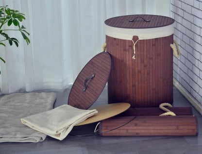 Panier à Linge en Bambou Salle de Bain Zen