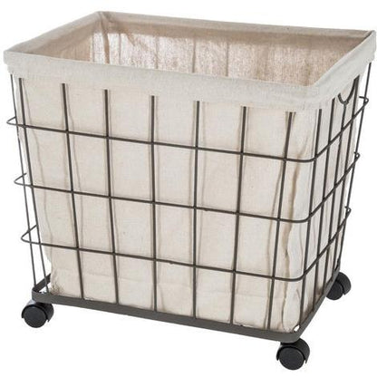 Panier à Linge en Métal sur Roues