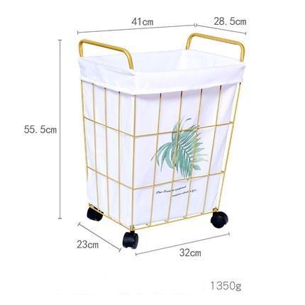 Panier à Linge en Métal sur Roulettes