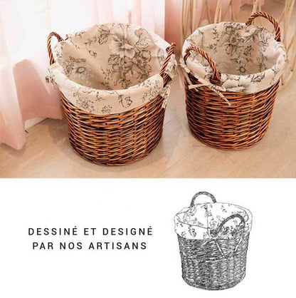 Panier à Linge en Osier Artisanal